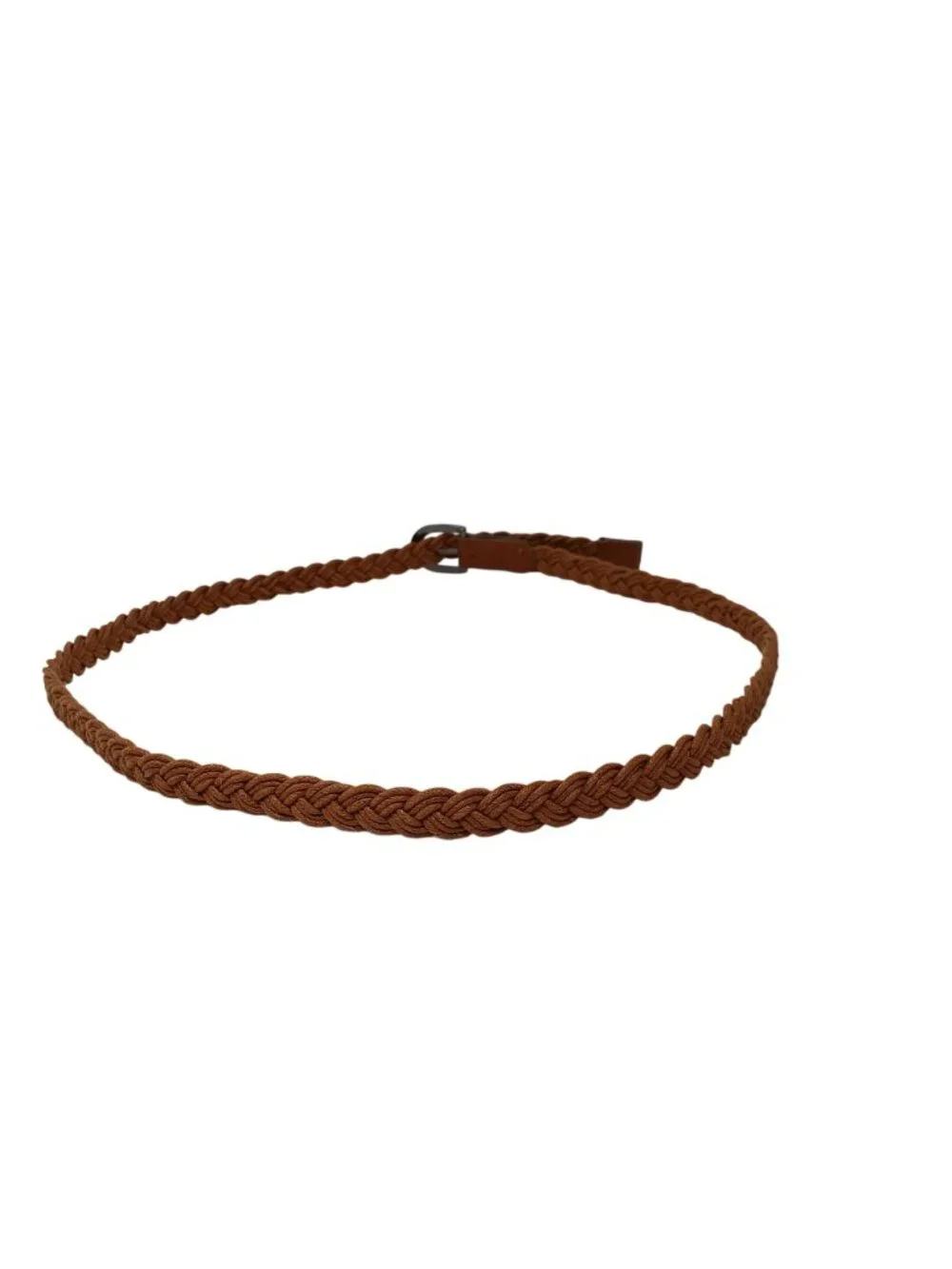 Braided Brown Belt Faux Leather Braided Cord One Size Women Casual Accessory #D5